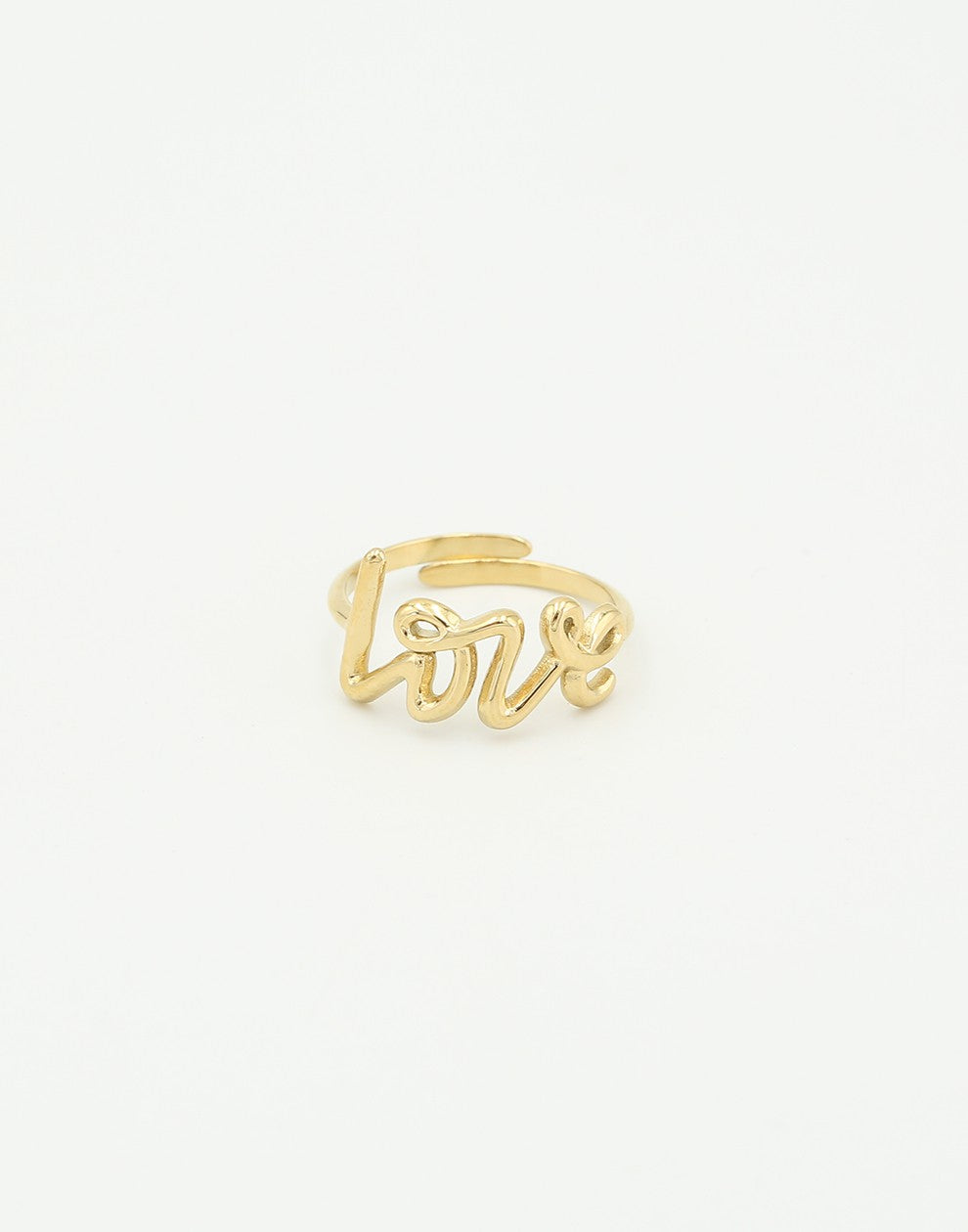 ring love goudkleurig