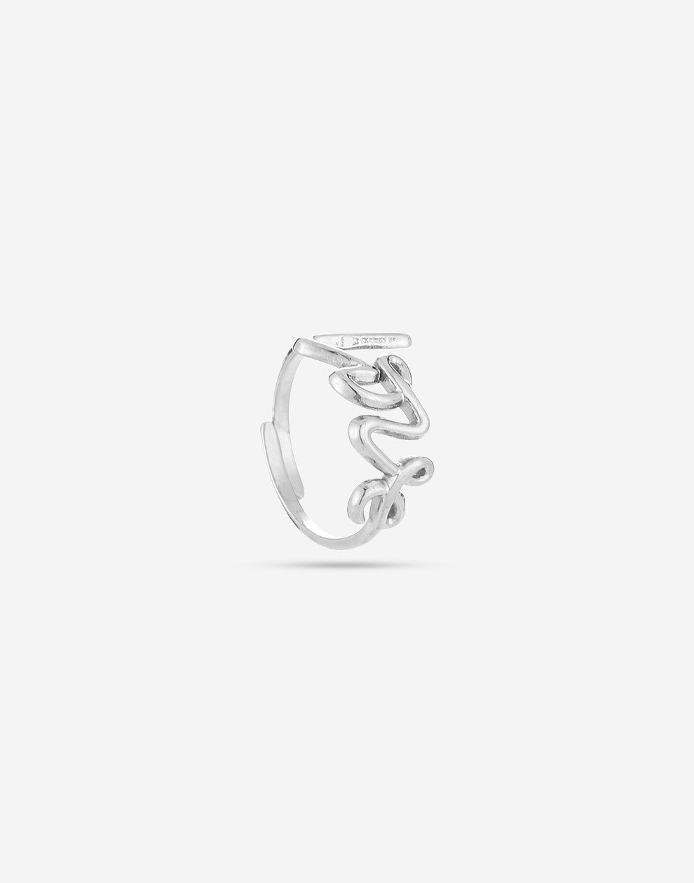 ring love zilverkleurig