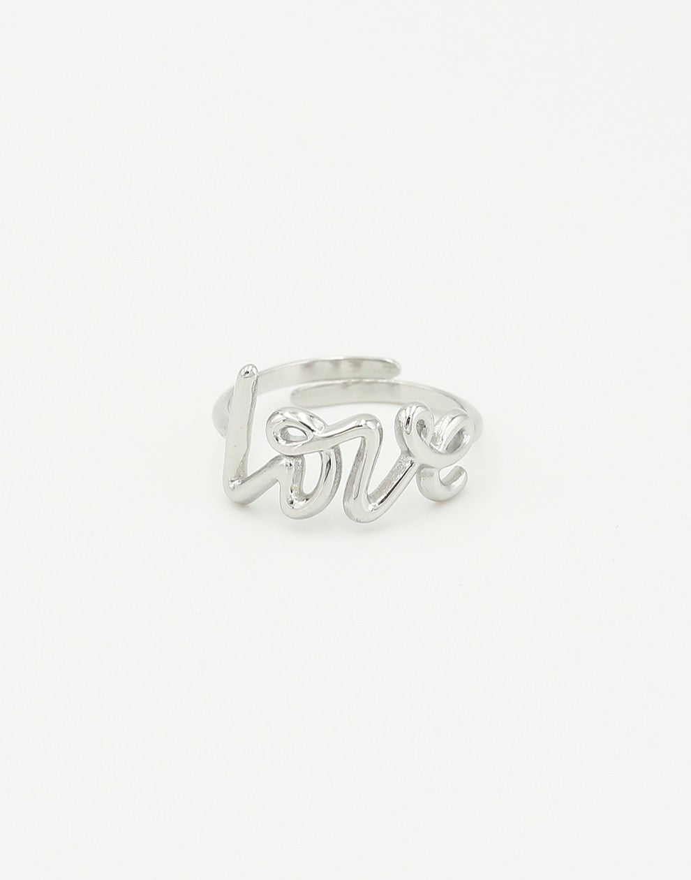 ring love zilverkleurig