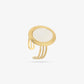 chunky ring met parelmoer
