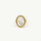 chunky ring met parelmoer