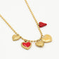 Ketting hartjes bedels