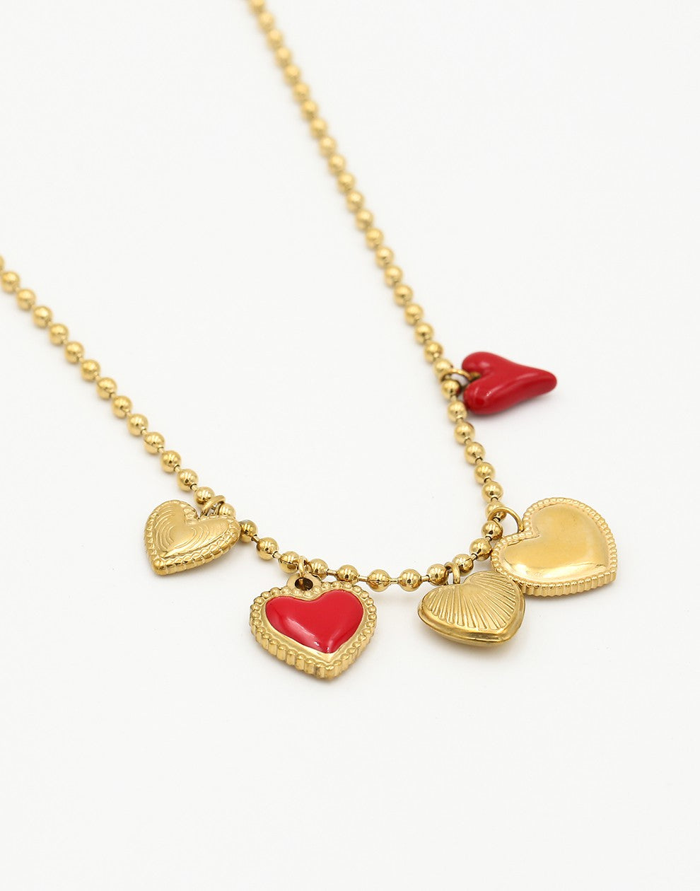 Ketting hartjes bedels