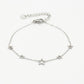 armband open sterretjes zilverkleurig