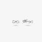 Studs infinity zilverkleurig