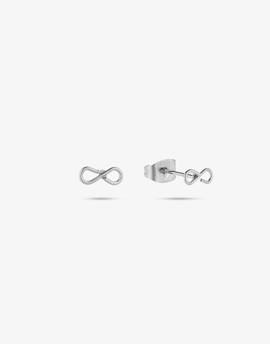 Studs infinity zilverkleurig