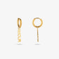Oorringen amour hanger goudkleurig