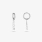 Oorringen amour hanger zilverkleurig
