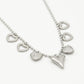 Bedel ketting hartjes zilverkleurig