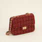 Luxe crossbody tas bordeaux