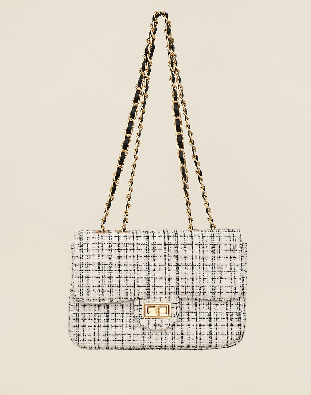 Luxe crossbody tas zwart wit