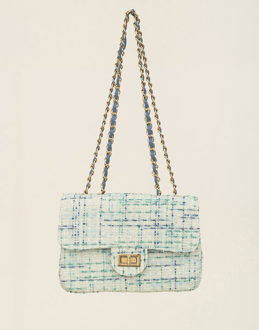Luxe crossbody tas aqua