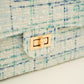 Luxe crossbody tas aqua