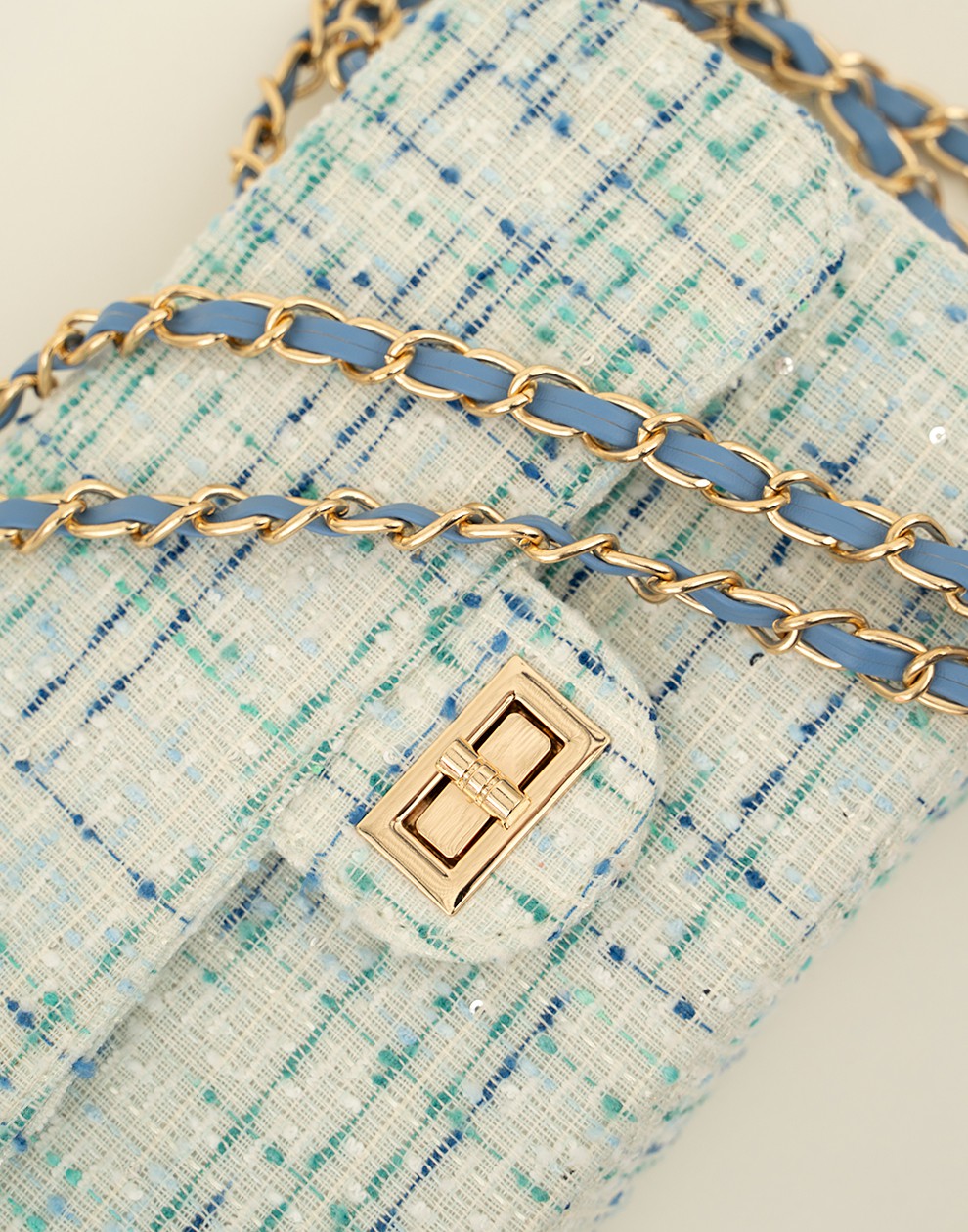 Luxe crossbody tas aqua
