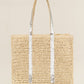 Strand tas met zilverkleurigen pailetten