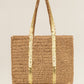 Strand tas met goudkleurigen pailetten