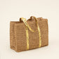 Strand tas met goudkleurigen pailetten