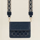 Hippe donkere jeans tas met gave strap