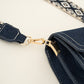 Hippe donkere jeans tas met gave strap