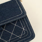 Hippe donkere jeans tas met gave strap