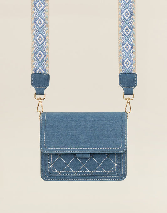 Hippe Jeans tas met gave strap