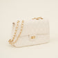 Trendy gewatteerde schoudertas wit