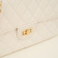 Trendy gewatteerde schoudertas wit