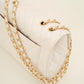 Trendy gewatteerde schoudertas wit
