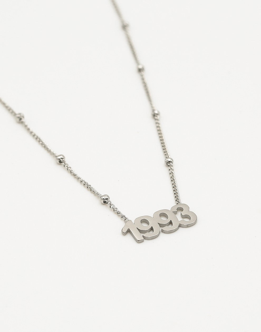 Ketting jaartal 1993 zilverkleurig
