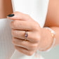 vintage ring lila steen