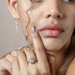 vintage ring stenen kristal bloem