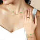 Ketting klavers lime goudkleurig