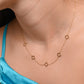 Ketting 5 open klavers goudkleurig