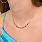Ketting bolletjes met muntjes goudkleurig