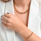 Ketting DD met strass goudkleurig