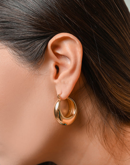 Oorringen vintage hoops goudkleurig