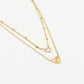 ketting twee hartjes goudkleurig