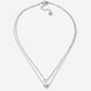 ketting twee hartjes zilverkleurig