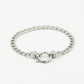 armband vintage rond slotje zilverkleurig