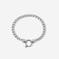 armband vintage rond slotje zilverkleurig