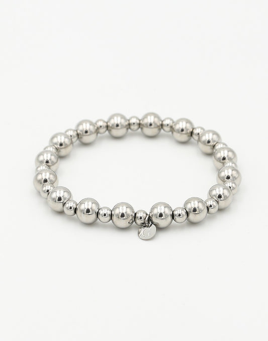 bollen armband zilverkleurig