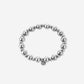 silver-colored ball bracelet