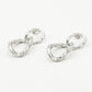 silver-colored link earrings 