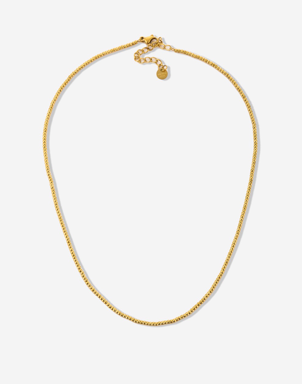 bolletjes ketting mini 2mm goudkleurig