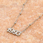 Ketting jaartal 1993 zilverkleurig