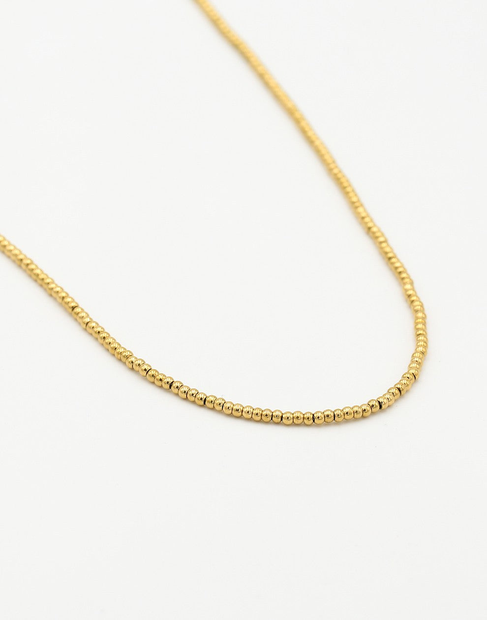 bolletjes ketting mini 2mm goudkleurig