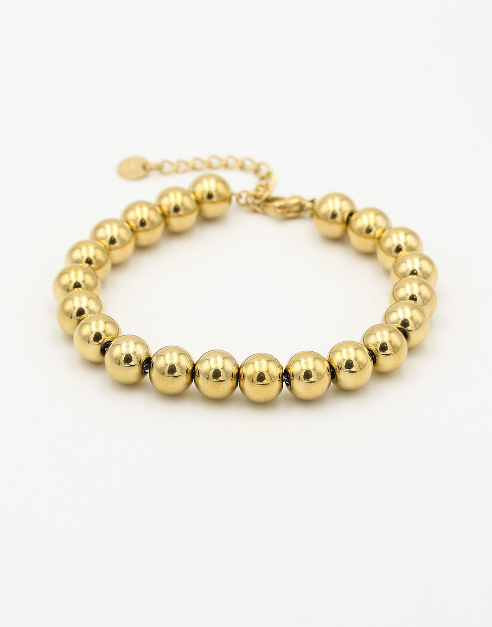 bolletjes armband goudkleurig 8mm