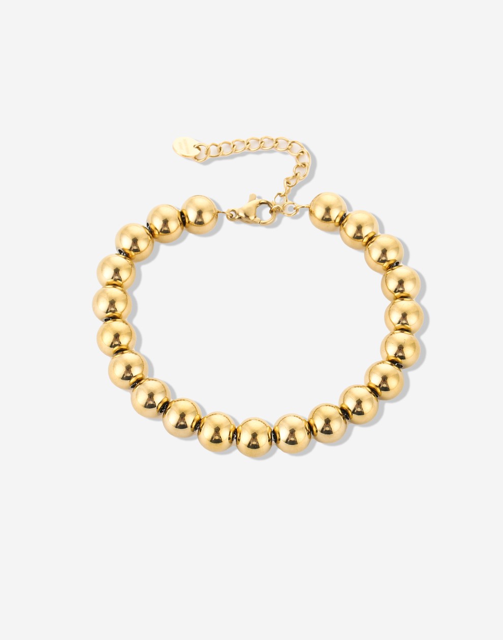 bolletjes armband goudkleurig 8mm