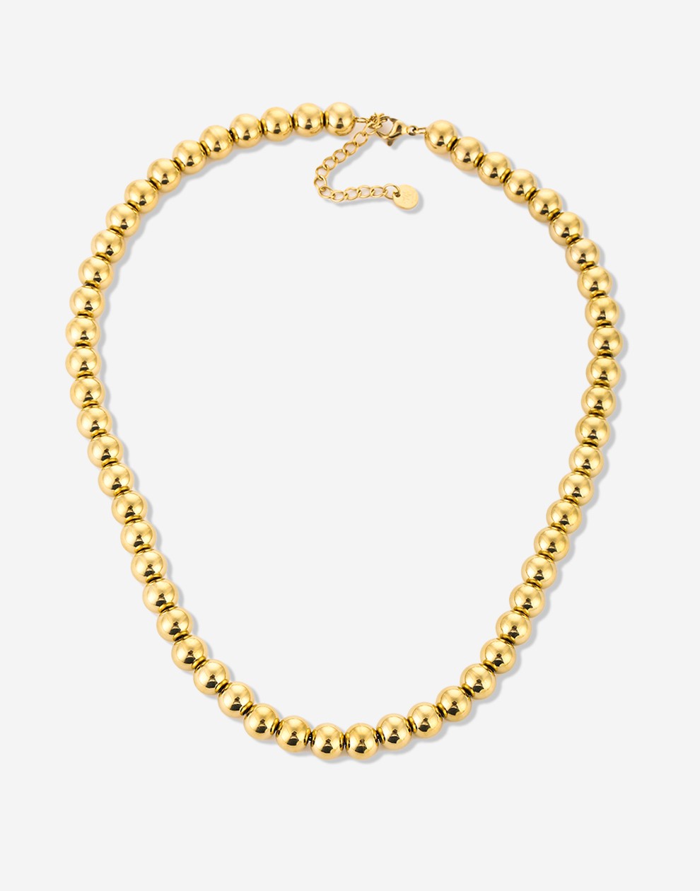 bolletjes ketting 8mm goudkleurig