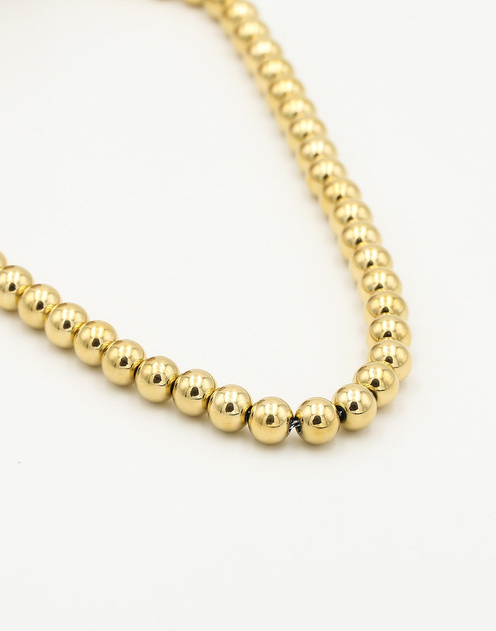bolletjes ketting 8mm goudkleurig